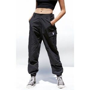 Playboy By PacSun Black‎ Classic Nylon Cargo Pants Women’s Size Medium